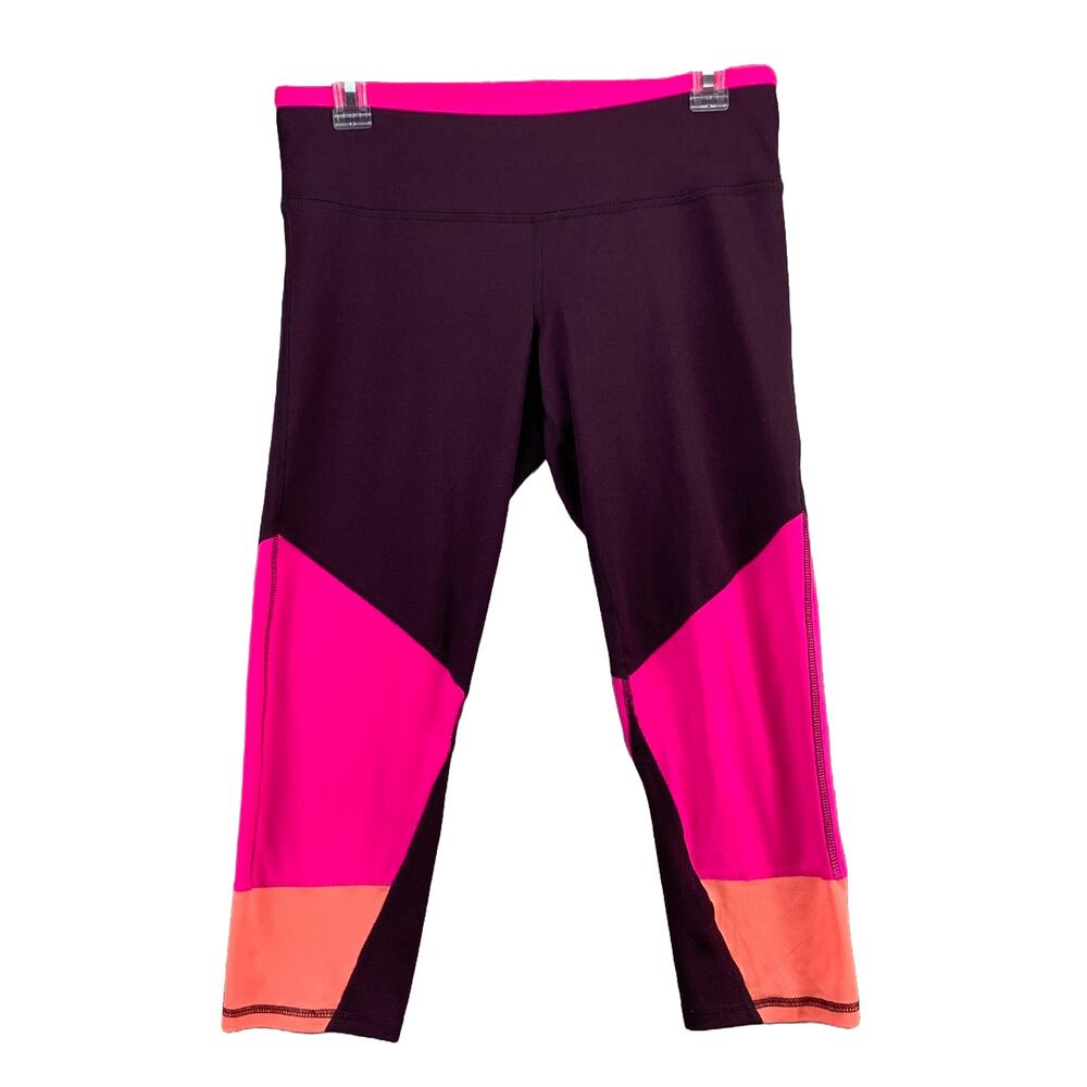Champion Leggings Medium Multicolor Womens Capri Cropped High Waist No Pocket